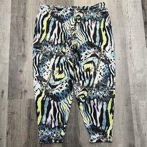VTG World Gym Tiger Stripe Weightlifting Fitness Baggy Gym Bodybuilding Pants 38